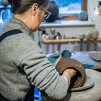 Patricia Shone in her studio 2018